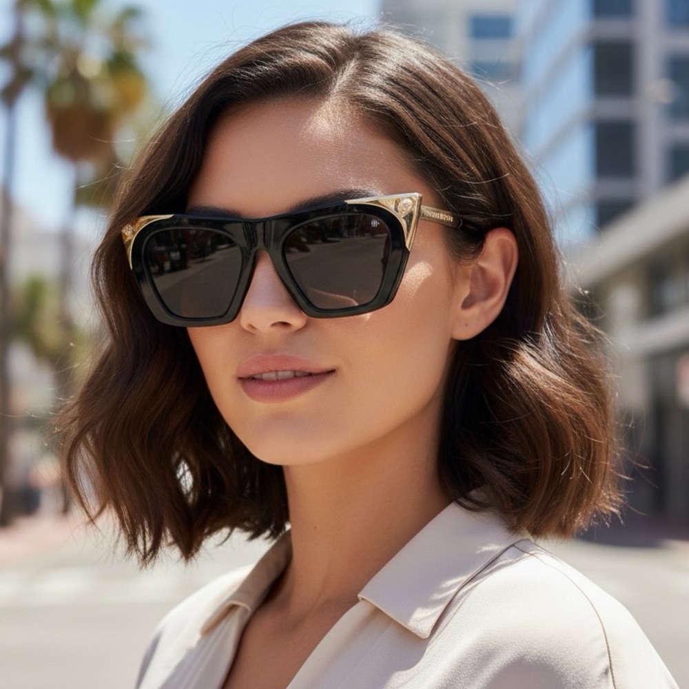 New! Philipp Plein Sunglasses SPP134S 0700 Women Sunglasses, Authentic